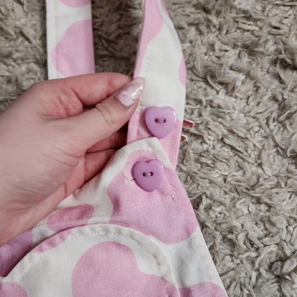 My Violet Pink Cow Print Overalls - Picture 7 of 7